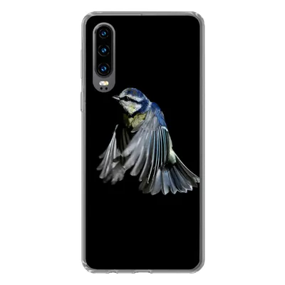Produktbild von MuchoWow® Handyhülle Schutzhülle Hülle für Huawei P30 Vögel - Federn - Schwarz Silikon Softcase Handy Hülle - Kartenbesitzer