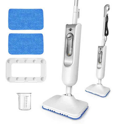 Produktbild von Dampfreiniger, Handdampfreiniger, 1500W Dampfgerät, Bodenwischer, Einsatzbereit in 20s, mit 2 Wischpads, für Glas, Auto, Küche, Bad, Boden, Fenster
