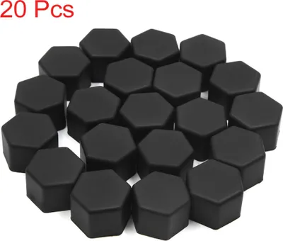 Image de 20pc 19mm roue Auto caoutchouc Pneu capuchon vis écrou noir protecteur moyeu