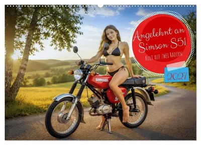 Produktbild von Angelehnt an Simson S51 (Wandkalender 2027 DIN A2 quer), CALVENDO Monatskalender