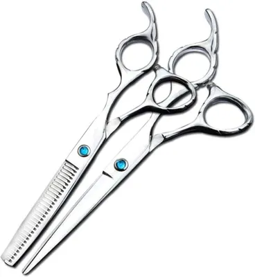 Produktbild von Friseurschere, Haarschneidescheren-Set, professionelle 6-Zoll-Friseurschere aus Edelstahl, Friseursalon-Schneideschere und Effilierschere