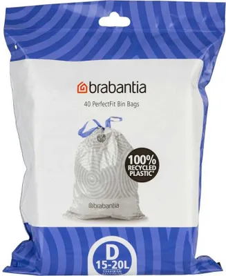 Image de Brabantia 138164 sac poubelle 20 L Blanc 40 pièce(s)