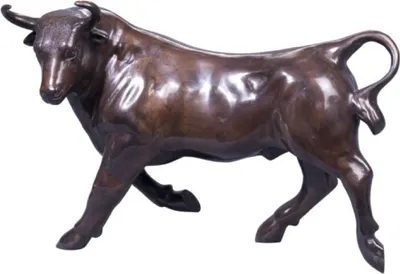 Produktbild von Casa Padrino Deko Bronzefigur Stier Bronze 56 x 22 x H. 40 cm - Luxus Skulptur