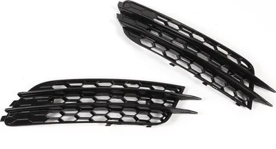 Image de 2 grilles d'antibrouillard gauche droite pour RS6 Style noir brillant remplacement A6 C7 2012-2015