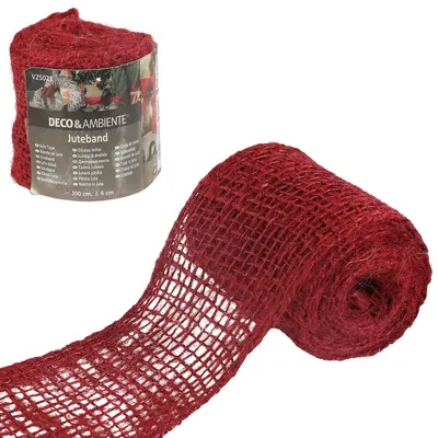 Produktbild von Videx® Deko-Juteband Rot 300 x 6 cm