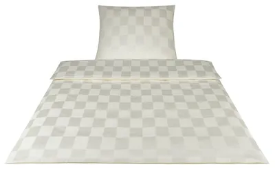 Produktbild von Elegante Bettwäsche 2244 Courage I Größe 80x80 155x220 cm I Farbe 7 Creme I Reine Baumwolle