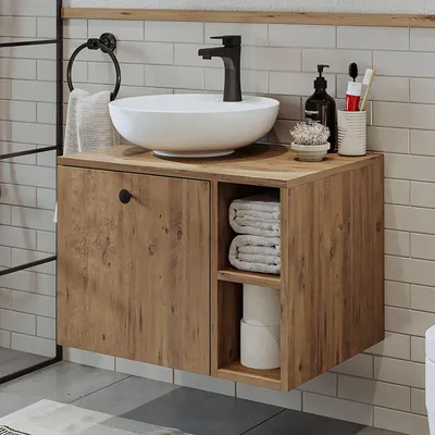Obrázok produktu pre Skye Decor, kvalitná skrinka do kúpeľne s umývadlom, 100% MDF, borovica "Atlantik", 65 cm