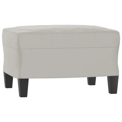 Image de vidaXL Tabouret de pied gris clair 60x50x41 cm Tissu microfibre