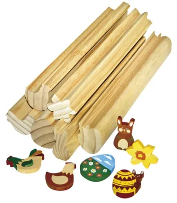 Produktbild von Eduplay Holz Bastelstäbe Ostern Dekoset - 6 Stück