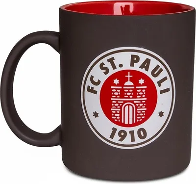 Produktbild von St. Pauli - Logo braun-rot, Kaffeebecher
