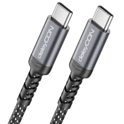 Zdjęcie produktu dla Kabel USB-C deleyCON, 2 metry, 240W, 20 Gbps, USB 3.2 Gen 2x2, PD 3.1 – długość 2 metry