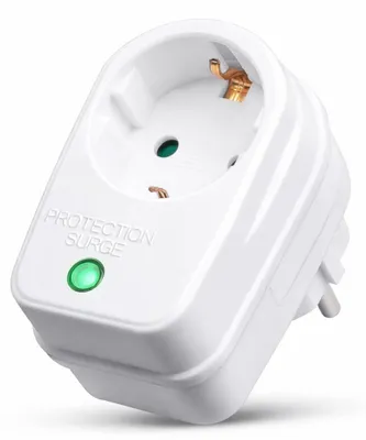 Zdjęcie produktu dla Ochrona przed przepięciami, listwa zasilająca z diodą LED i zabezpieczeniem przed dziećmi, adapter zasilający z ochroną przed wyładowaniami atmosferycznymi do telewizorów, komputerów i urządzeń domowych