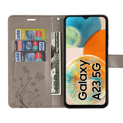 Produktbild von Hülle für Samsung Galaxy A23 5G Schutzhülle Handy Tasche Handyhülle Flip Etui Grau