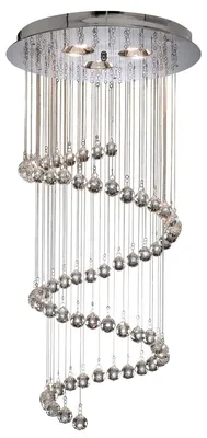 Produktbild von Hängeleuchte, Kristalle, Glas, Stahl, klar, H 80 cm, HALLWAY