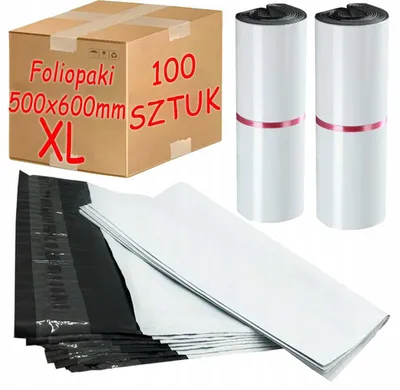 Zdjęcie produktu dla Foliopaki Kurierskie Białe XL 500x600mm - 100 szt.