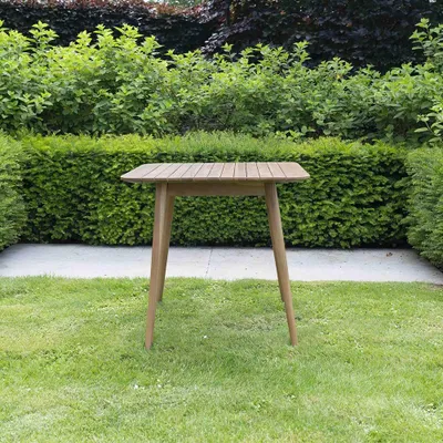 Produktbild von Quadratischer Gartentisch Teakholz massiv 2–4 Personen