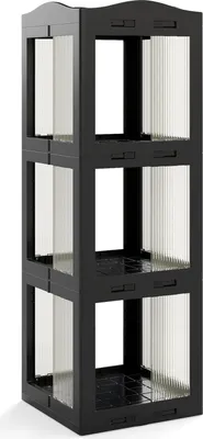 Produktbild von 3-stufiges, drehbares Bücherregal, platzsparendes Eckregal