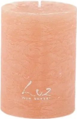 Produktbild von Rasteli Luz Your Senses Stumpenkerze Pfirsich Nougat D 6 cm H 8 cm pro 3 Stück