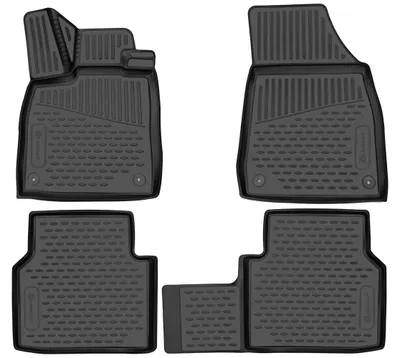 Gummi Fußmatten Set für Skoda Enyaq, Bj. 2020- (Elektro), 4-teilig, schwarz