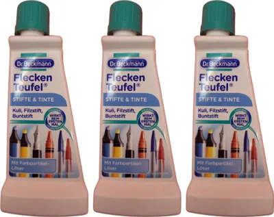 Produktbild von 3 x Dr. Beckmann Fleckenteufel Stifte / Tinte, 50ml Flasche