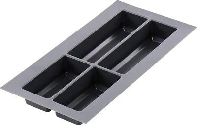 Produktbild von Agoform Besteckeinsatz Classico kürzbar 490x240x50,5mm, Kunststoff schiefergrau