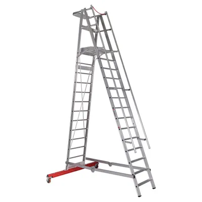 Produktbild von Euroline Premium 32777 Podestleiter fahrbar 14 Stufen