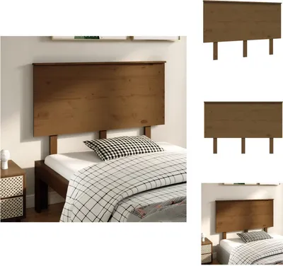 Produktbild von vidaXL Kopfteil Honigbraun 124x6x82,5 cm Massivholz Kiefer -  Kopf- & Fußenden
