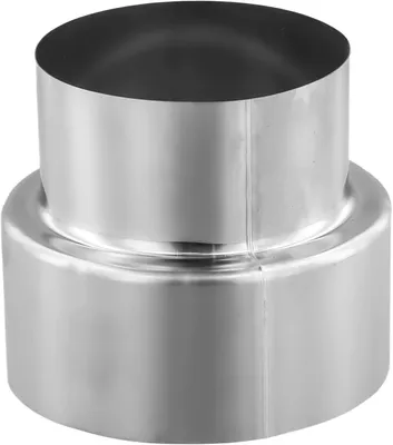 Productafbeelding van Schoorsteen Rookkanaal Reducer - Buis Adapter - Verbinding Maken - Roestvrij Staal - Ø80mm/Ø60mm - Zilver