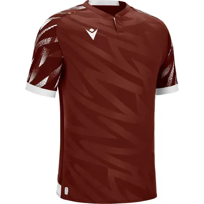 Immagine prodotto di Macron Themis Eco jersey uomo manica corta - Bordeaux / Bianco | Taglia: M