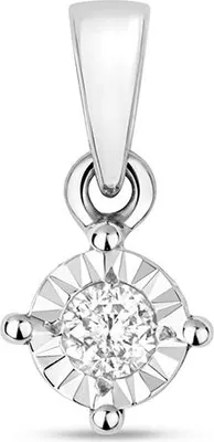 Produktbild von 9 Karat (375) Weißgold Damen - Diamant Anhänger Brillant-Schliff 0.10 Karat H - PK2 - 13mm*6mm; TRS28699KW