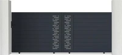 Produktbild von Schiebetor aus aluminium 4m ARLBERG H.160cm grau