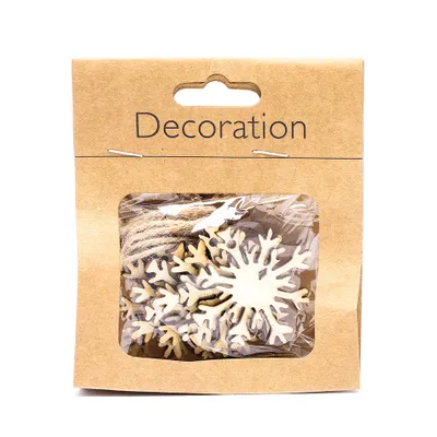 Produktbild von Kleine Weihnachtsdekorationen, Schneeflocken, 4,5 cm, 8 Stück/Packung.
