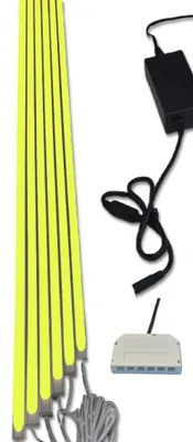 Immagine prodotto di 7525 LED luce plastica binario bianco 6x100cm alimentazione giallo
