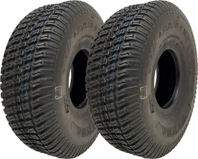 Image de 4.10/3.50-4 Lawnmower Grass Multi Turf Tyres 4ply Tubeless Wanda P332 (Set of 2)