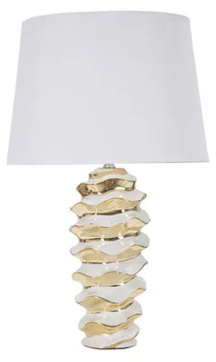 Produktbild von Stolná lampa Mauro Ferretti Glam-Weltraum E27 Ø 33x53 cm biele zlato