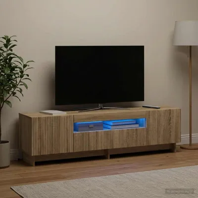 Productafbeelding van Maison Exclusive - LED-TV-meubel EDE, 153 x 35 x 43 cm, Sonoma-eikenfineer