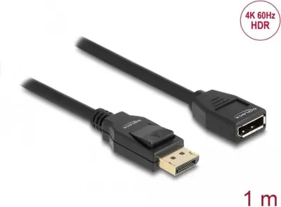 Produktbild von DELOCK DisplayPort 1.2 Verlängerungskabel 4K 60 Hz 1 m