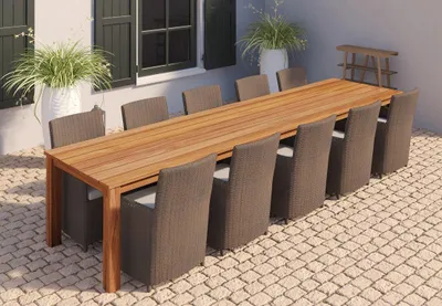 Productafbeelding van Tuintafel Rustiek teak 400 cm (met extra middenpoot) Tuindeco