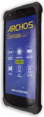 Immagine prodotto di caseroxx custodia protettiva in TPU compatibile con Archos Sense 55DC, custodia per cellulare in gomma nera