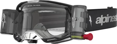 Obrázok produktu pre Alpinestars Vision 8 Amber, motokrosový štít, čierno-strieborný, univerzálna veľkosť
