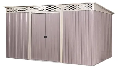 Gartenhaus Gerätehaus Haus Gartenhäuschen Geräteschuppen Schuppen Gartenschuppen Manchester Metall Garten Grau Beige 919625 919625 47057 4031765470575