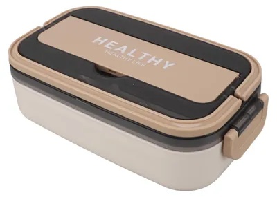 Productafbeelding van Lekdichte lunchbox van roestvrij staal 316, geschikt voor de magnetron, inhoud 700 ml, lunchbox voor volwassenen voor school of kantoor (crème-abrikoos)