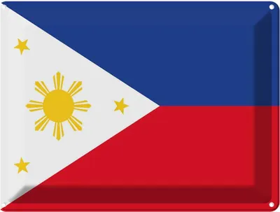 Produktbild von vianmo Blechschild 30x40 cm Philippinen Philippines Flagge Fahne Wappen