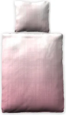 Produktbild von Jilda-Tex Satinbettwäsche 135x200 cm 100% Baumwolle Design "Washed out - Pink"