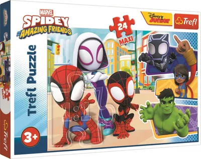 Zdjęcie produktu dla Trefl Puzzle 24 maxi Spiday i przyjaciele, 24 szt., Kreskówki, 3 lat(a)