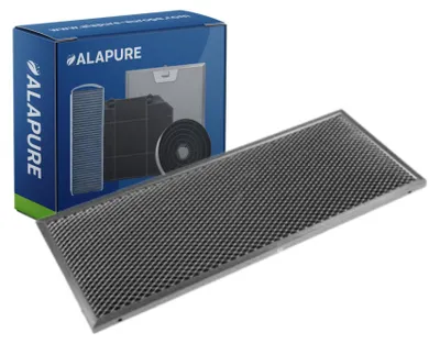 Immagine prodotto di Alapure, compatibile con i filtri carbone-metallo Novy, dimensioni 387x153 mm, codice prodotto 609090