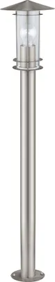 Produktbild von EGLO Außen-Wegelampe Lisio, 1 flammige Außenleuchte, Wegeleuchte aus Edelstahl in Silber, Glas in Transparent, E27 Fassung, IP44