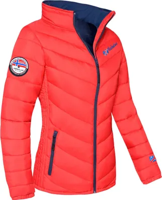 Productafbeelding van Nebulus Winterjas TANNO, damesmodel, warme outdoorjas, praktische en veelzijdige tussen- en winterjas, artikelnummer P4791 - dames, rood, maat M/38