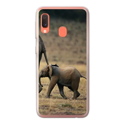 Produktbild von MuchoWow® Handyhülle Schutzhülle Hülle für Samsung Galaxy A20e Elefant - Tiere - Savanne - Natur Silikon Softcase Handy Hülle - Abdeckung