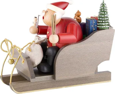 Obrázok produktu pre Fajčiar Otec Vianoc na saniach ŠxHxV= 13x24x18cm NOVINKA